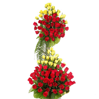 send yellow roses basket to solapur
