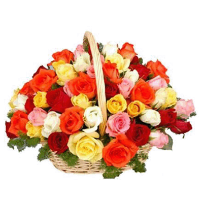 send mixed roses basket to solapur
