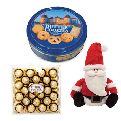 send Santa Choco and cookies hamper to solapur