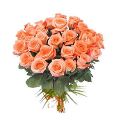 12 orange roses bouquet