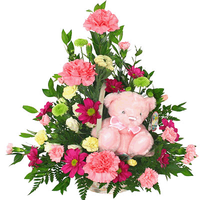 50 mixed roses basket 