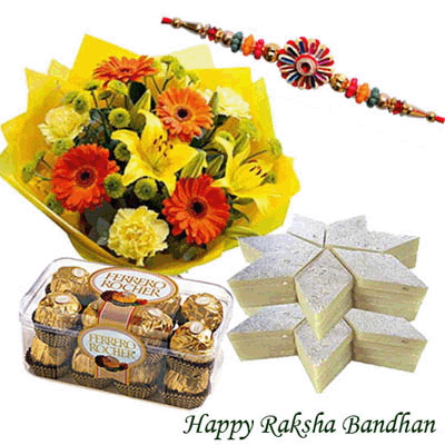 send rakhi gift hamper for brother